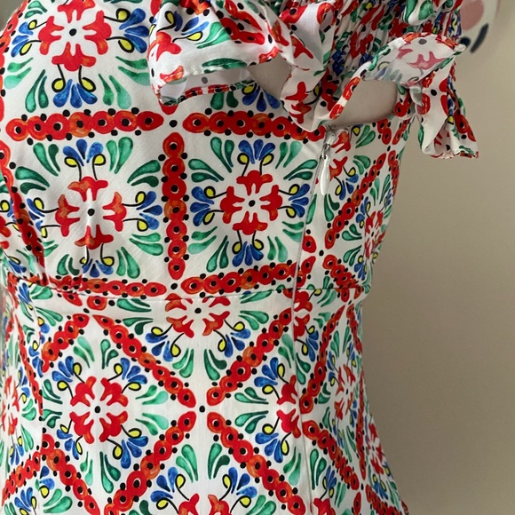 Multicolor Maria Floral Off The Shoulder Dress - Picture 4 of 9